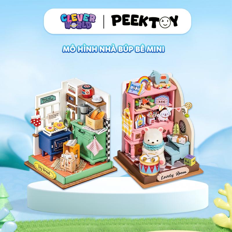 Mô Hình Nhà Búp Bê Tự Làm Bằng Gỗ DIY Robotime Rolife Miniature House Clever Box Toy Đồ Chơi