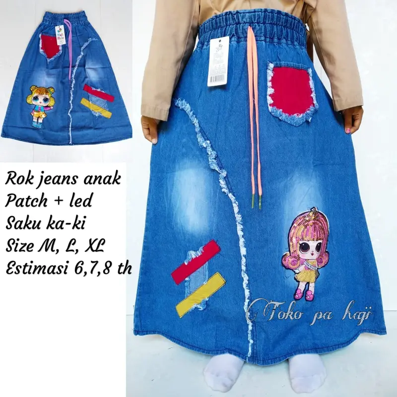 ROK JEANS ANAK ANAK LOL LED USIA 4 NSAMPAI 12 TAHUNAN 6