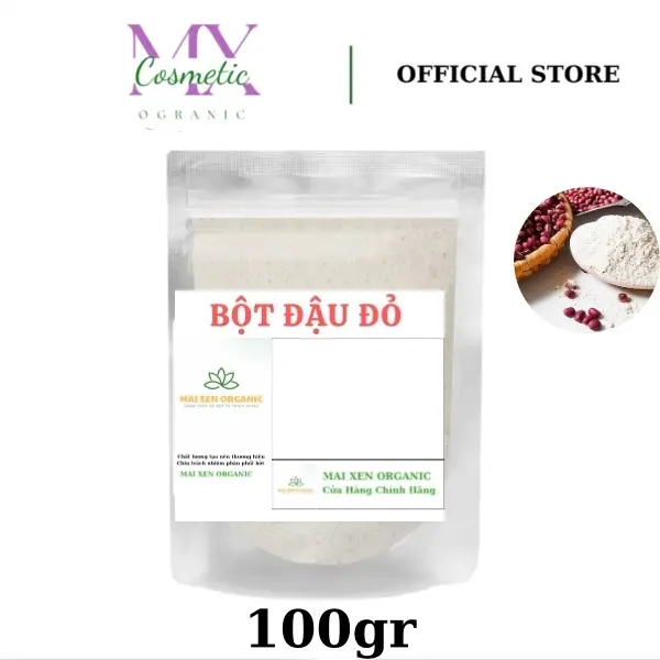 100gr Bột Đậu Đỏ Nhà Mai Xen Organic đắp mặt nạ Dưỡng Da Mặt Skincare Dưỡng Ẩm Da Làm Đẹp Da Nữ
