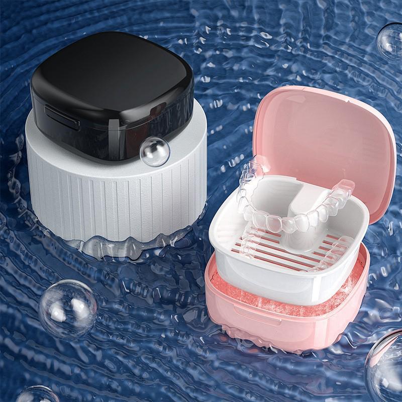WTB Convenient Cleaning Storage Box, Denture Storage Box With Filter ...