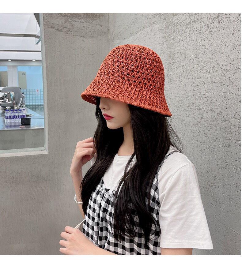 Product Introduction of 1157Fashion Luxury Women's Summer Straw Bucket Hat - Wide Brim, Foldable, Hollow, Sun Visor#FashionHat #SummerStyle #WomenFashion bucket hat 24