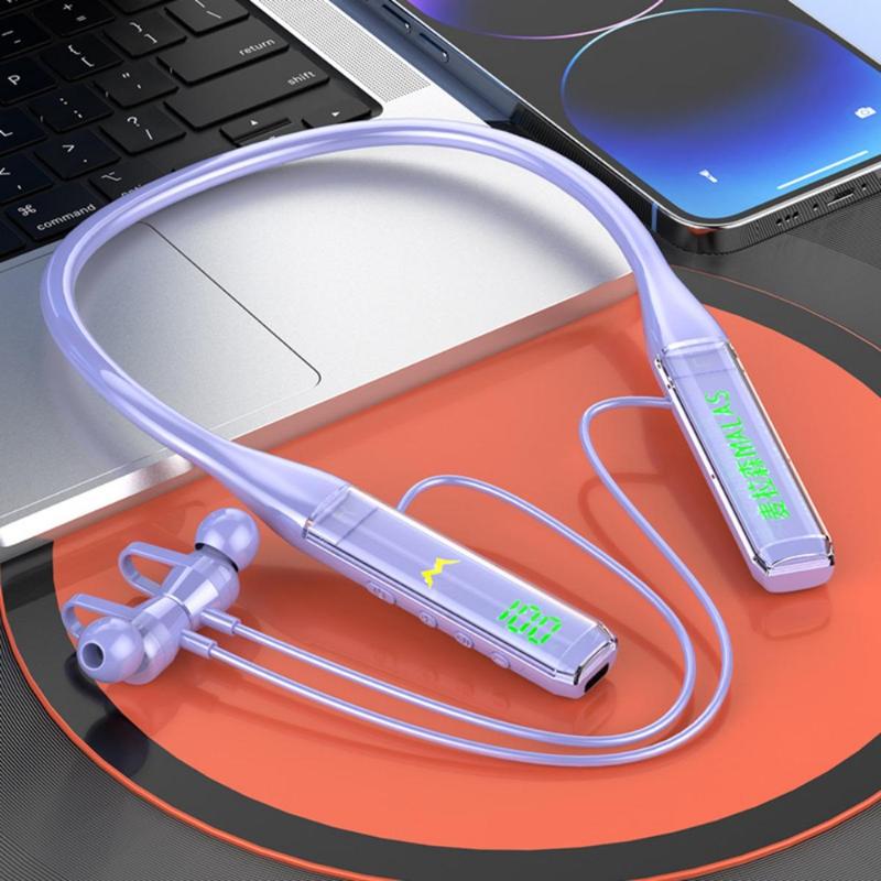 Product Introduction of Fon Kepala Bluetooth Tanpa Wayar, Fon Kepala Dalam Telinga, dengan Fon Telinga Magnetik, Sesuai untuk Sukan, Permainan Larian dan Muzik, Gantung Leher Audio Earphones Mic 28
