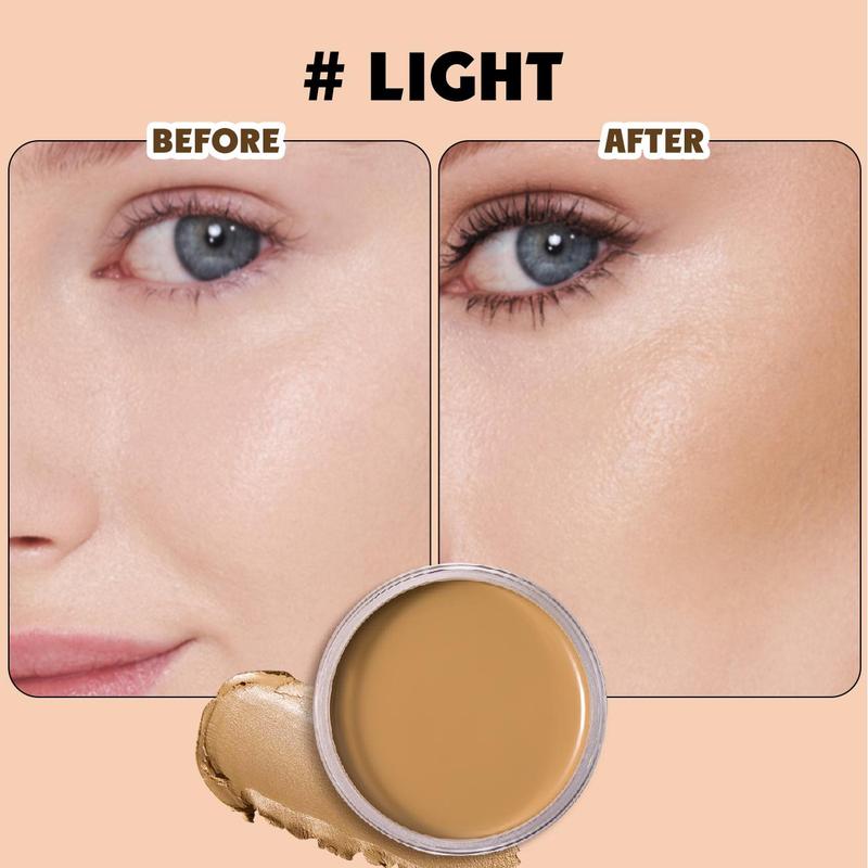 Long Lasting Bronzer Cream, 1 Box Facial Compact Bronzing Cream, Easy to Apply with Buildable Coverage, Contouring Cream for All Skin Tones, Valentine's Day Gift 2