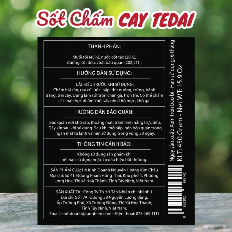 Sốt Chấm CayTeDai x1 CAY VỪA - Sốt Muối Chấm Lâm Vlog Cay Tê Dại x1 3