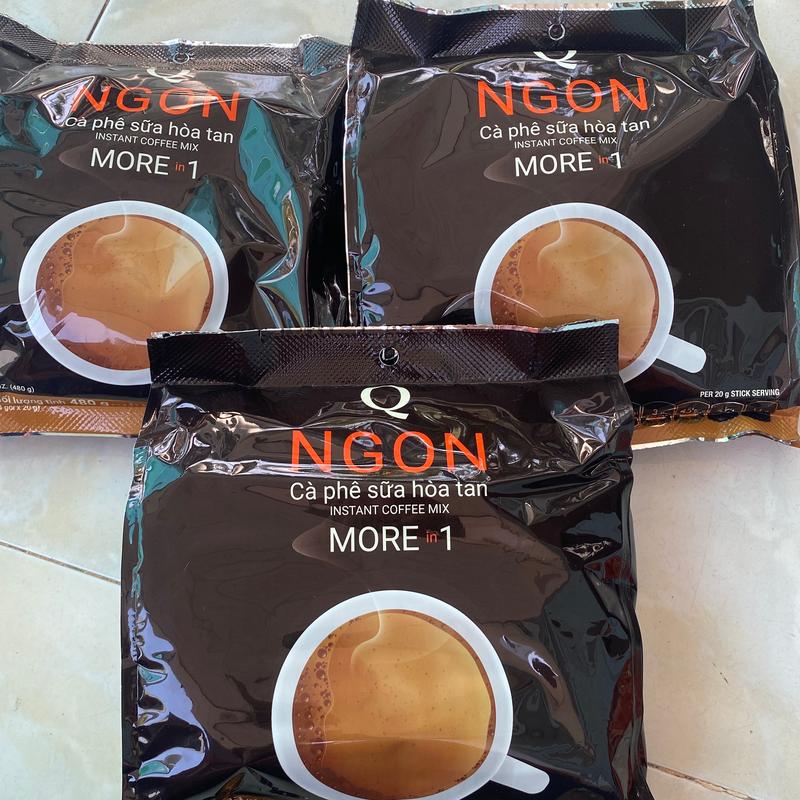  Combo 3 gói cà phê sữa hòa tan Trần Quang Ngon mỗi gói 480gr mỗi bịch 24 gói 