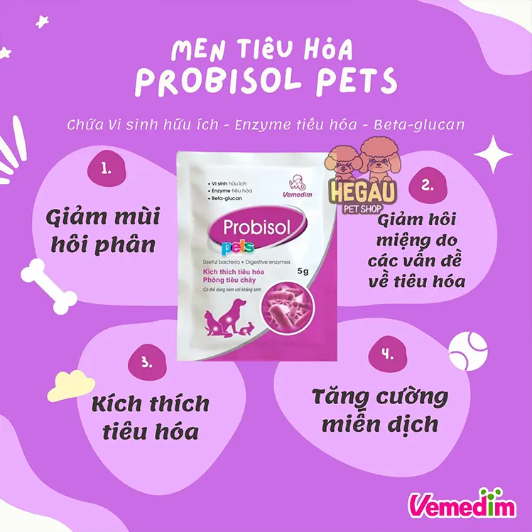 Men tiêu hóa Probisol cho thú cưng [Gói 5g] 1