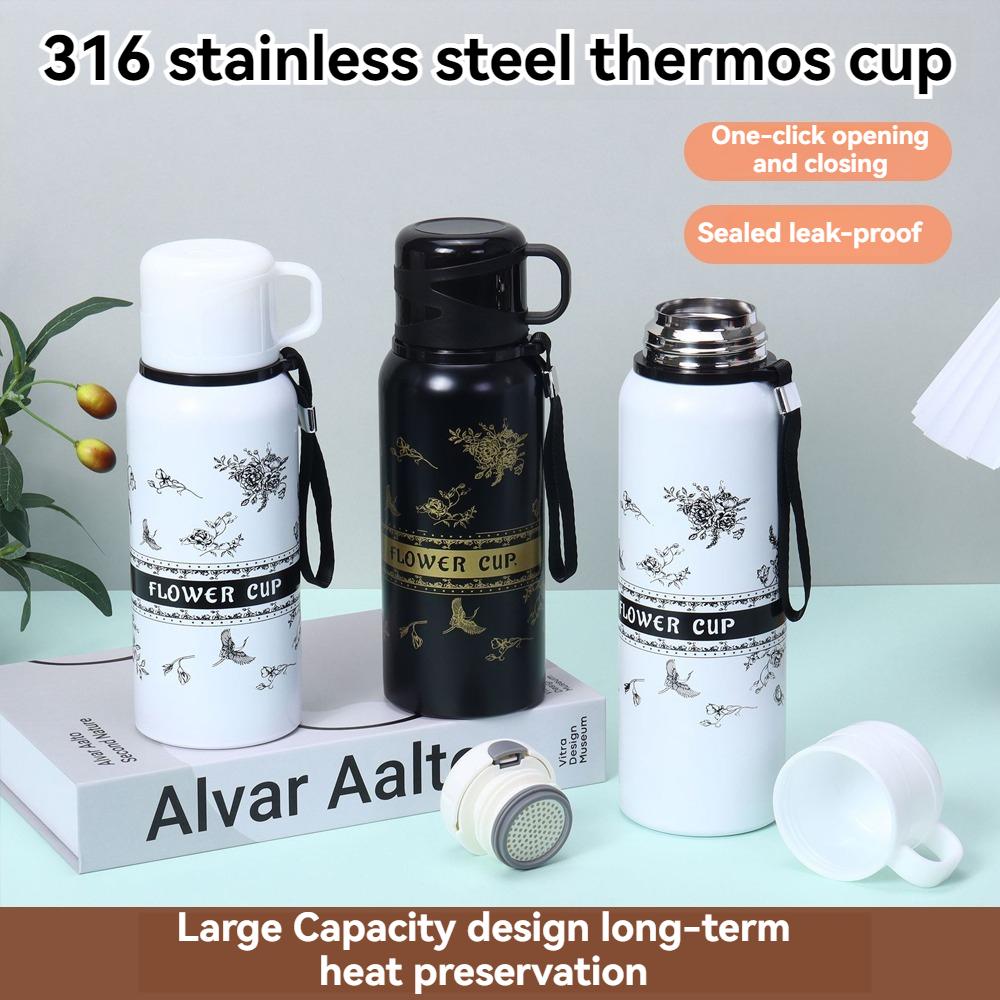 800ml Double-Walled Stainless Steel Travel Mug with Tea Infuser,  Leak-Proof, Removable Strainer, Retains Heat/Cold, Perfect for Commute,  Office, Hiking - Model XYZ, 18/8 Gauge, 7/8" Diameter - TikTok Shop  Philippines