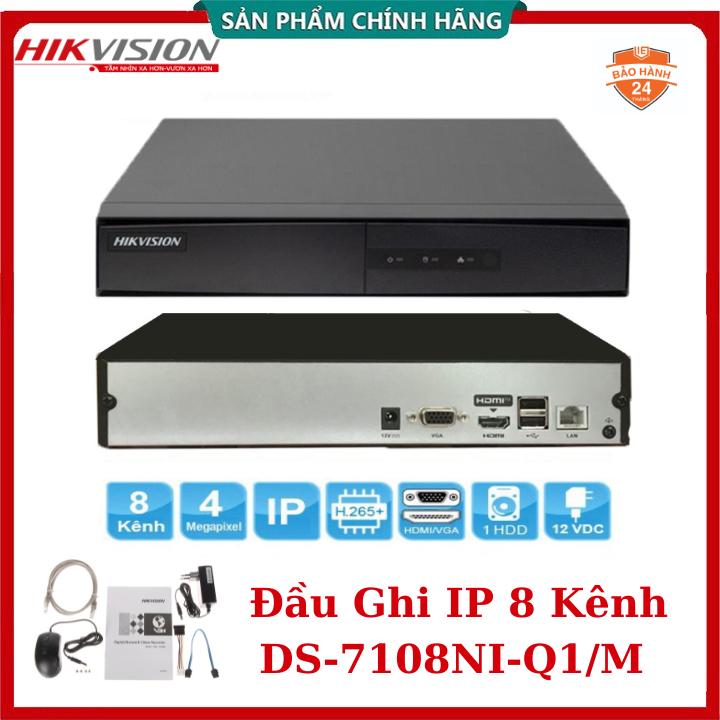 [Chính Hãng] Đầu Ghi Hình IP H.265+ 8 Kênh HIKVISION DS-7108NI-Q1/M | 4 Kênh HIKVISION DS-7104NI-Q1/M - UPTO 4MP - Bảo Hành Chính Hãng 24 Tháng Đèn Camera Chụp Ảnh