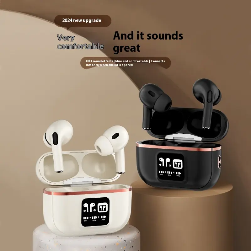 Tai nghe Bluetooth không dây J77 phổ biến, tai trong tai Tai nghe Bluetooth thể thao công suất lớn đẹp mắt với màn hình kỹ thuật số, thích hợp cho vỏ điện thoại Apple Android Nhét Tai Nghe Nhạc