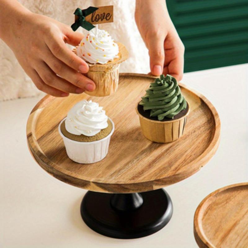 Wooden Cake Tray, Cake Display Stand, Dessert Display Tray, Cake Stand for Home Kitchen Party 4