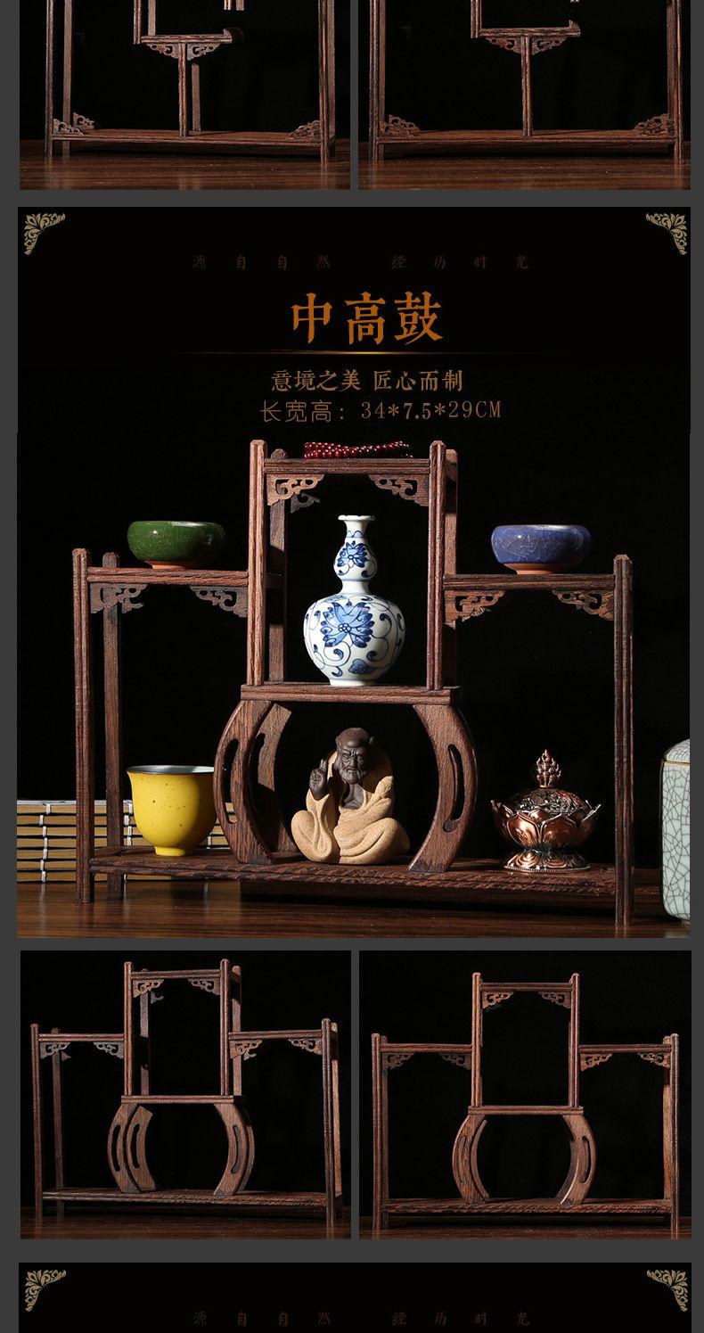 Product Introduction of Kệ Cổ, Kệ Gỗ Nguyên Khối, Kệ Bộ Trà Duobao Pavilion Nhỏ Phong Cách Trung Quốc, Giá Để Đồ Trang Trí Giá Để Ấm Trà, Kệ Trưng Bày, Thích Hợp Cho Khung Cửa 18