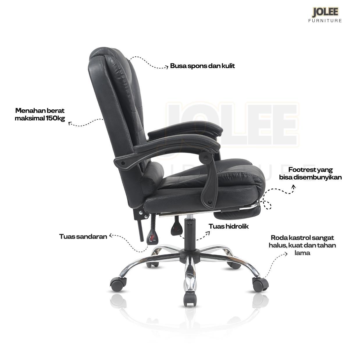 PU Kursi bos yang bisa direbahkan, kursi kerja pijat lumbar , Kursi kantor ergonomis, kursi gaming,  Besi Roda, Furniture Sandaran Chair