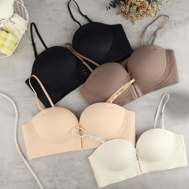 Đồ Lót Không Dây Khóa Trước Dành Cho Nữ, Chống Trượt, Tập Hợp, Ngực Nhỏ Khoe Ngực To, Áo Ống Vô Hình Lưng Đẹp, Áo Ngực Hỗ Trợ, Chiều Dài 5Cm, Thích Hợp Cho Tất Cả Các Mùa.