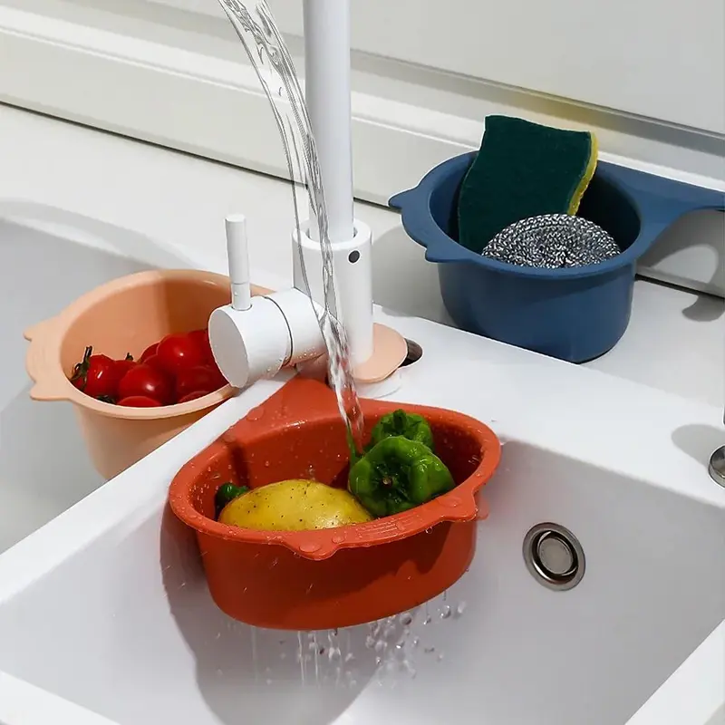 Rổ Thoát Nước Bồn Rửa Nhà Bếp, Đa Chức Năng, Hình Mèo, Rổ Lọc Vòi Nước, Kệ Để Sắp Xếp Trái Cây Và Rau Củ Dụng Cụ Nhà Bếp 1
