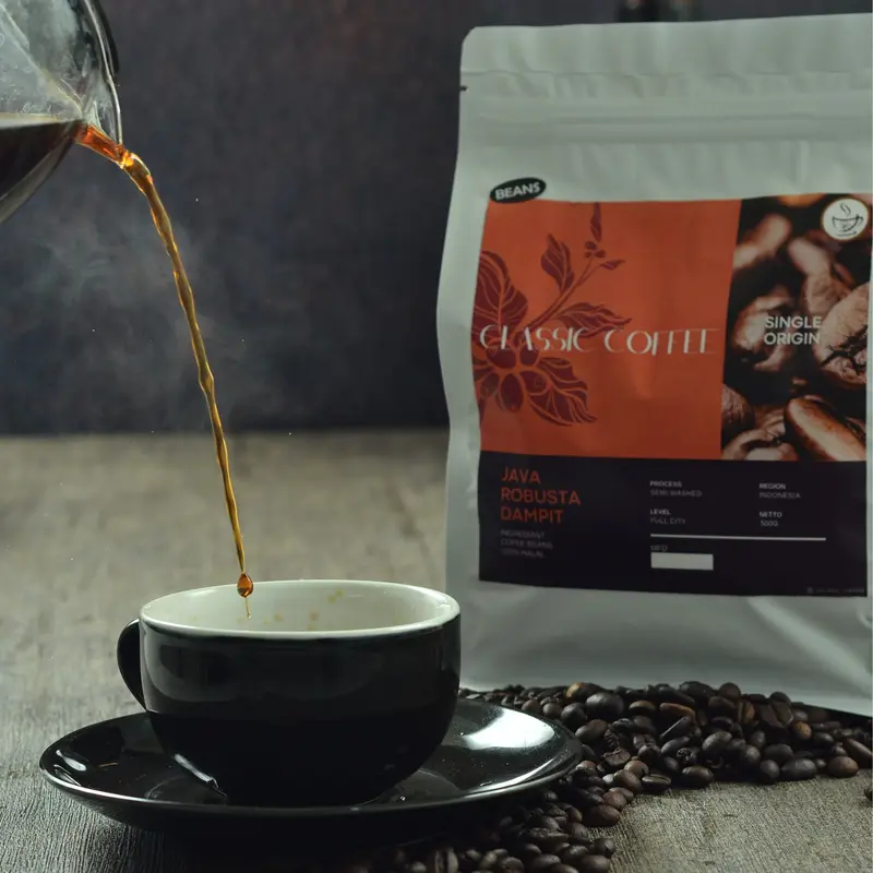 *CLASSIC COFFEE* Robusta Java Dampit Kopi Giling/ Beans Organic Kafein Espresso 2