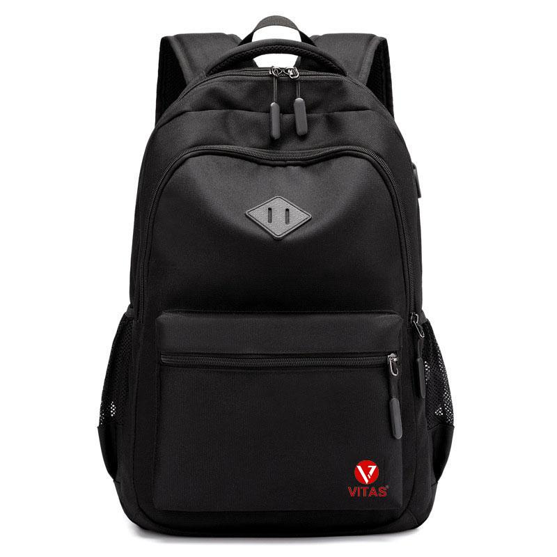 Balo backpack nam nữ thời trang V244 Đeo Vai Nhung Da balo  size 40