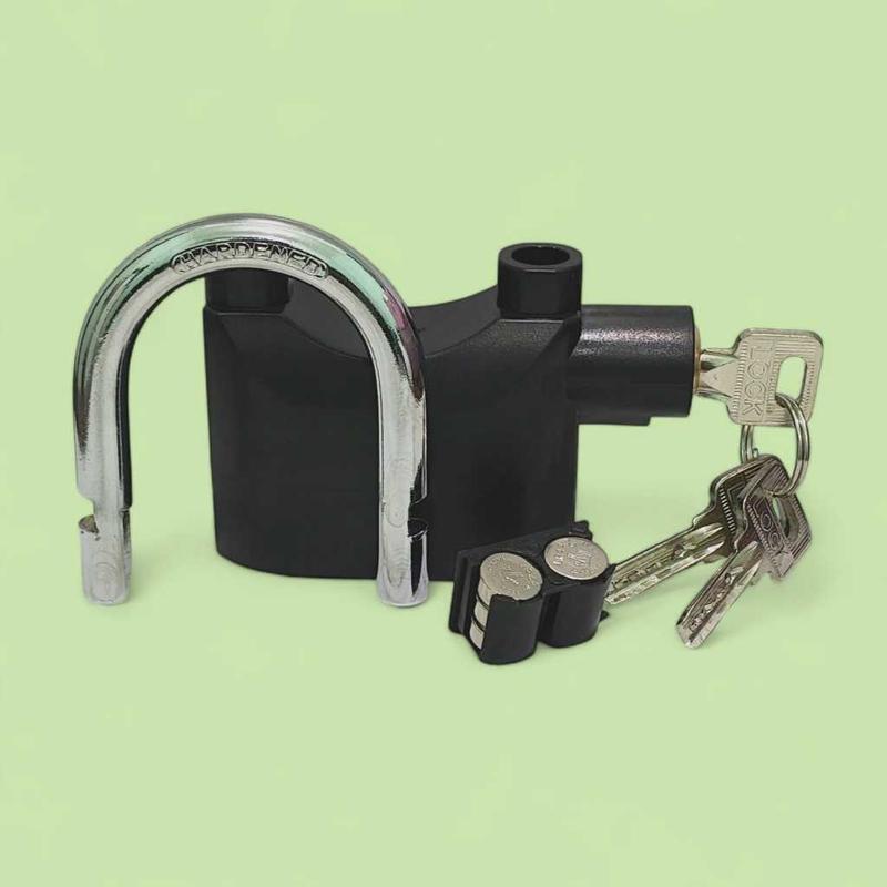 Gembok Alarm Anti Maling / Kunci Gembok Alarm Cakram Sepeda Motor Pagar Anti Maling dari Bahan Antikarat Kokoh dan Berkualitas 5