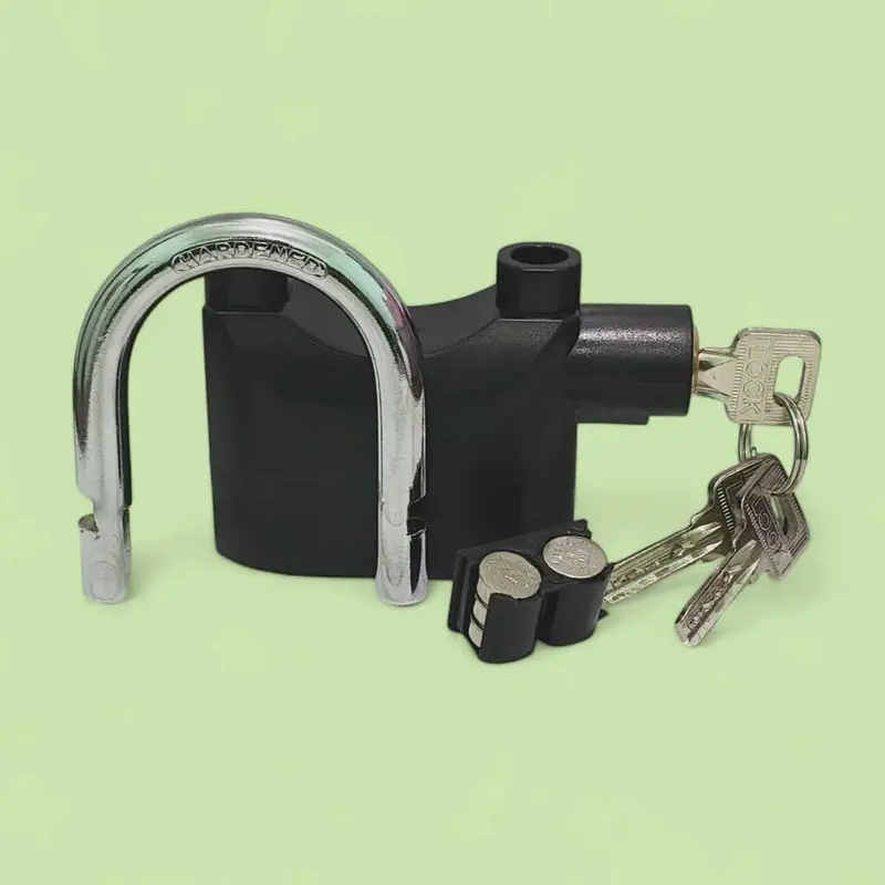 Gembok Alarm Anti Maling / Kunci Gembok Alarm Cakram Sepeda Motor Pagar Anti Maling dari Bahan Antikarat Kokoh dan Berkualitas 5