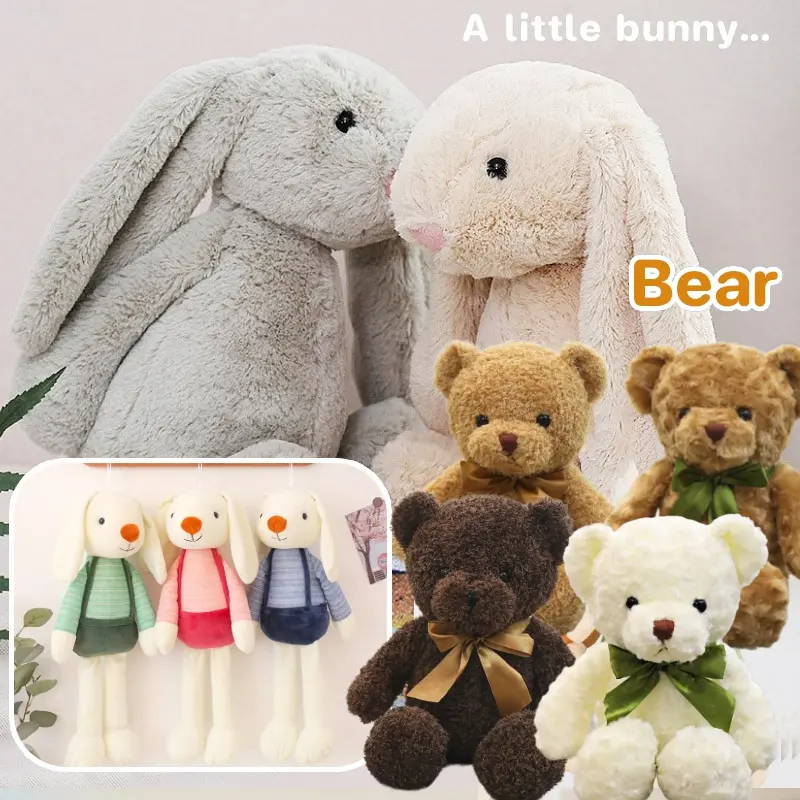 sessioshop เตรียมการจัดส่ง พร้อมส่ง ตุ๊กตากระต่ายหูยาว นุ่มสบาย น่ารักมาก หมอนตุ๊กตา ของเล่นตุ๊กตา