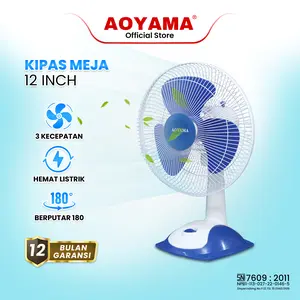 KIPAS ANGIN DUDUK 12"INCH Garansi Pabrik / DEKSFAN AOYAMA 12" INCH Fan Meja