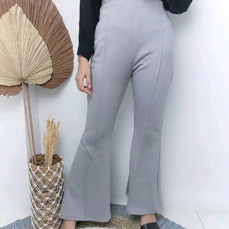 Celana CUTBRAY JUMBO Matt SCUBA Nyaman Tebal Lembut Wanita Panjang Kain Kaki Formal Pant 5