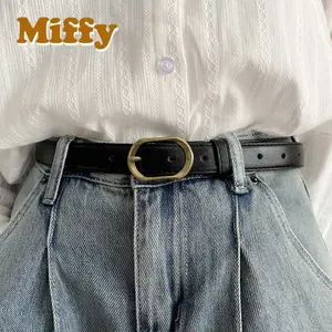 Ikat Pinggang Wanita Kulit PU Leather Gaya Retro Vintage Kekinian Fashion Woman Belt