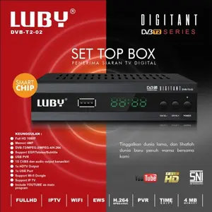 STB /Set Top Box TV Analog ke Digital Luby DVB T2 02/01 Siaran DIGITAL ORIGINAL RCA