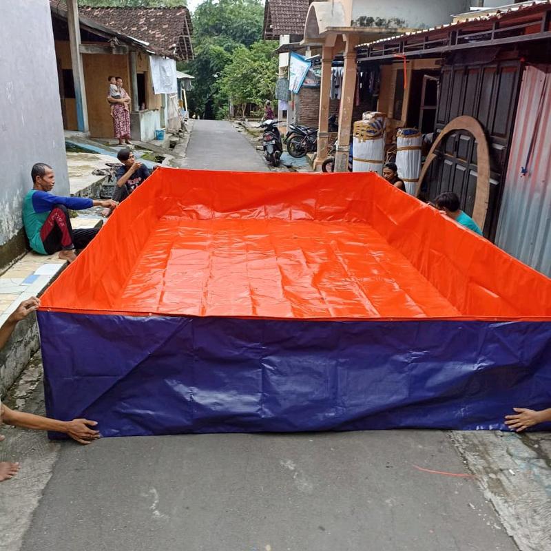 Kolam Terpal A20 300x200x100 / 200x300x100 / 3x2x1 / 2x3x1 Bahan Korea Untuk Budidadya Ikan Lele, Nila, Gurame, Belut, Cupang, Beta, Udang 1