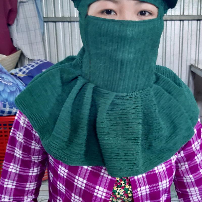 NÓN KÈM KHẨU TRANG DÂY KÉO 1 BÊN Women khautrang chenang non khau 1