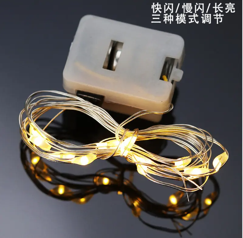 Đèn Led mini siêu sáng dây Đồng Fairy Light Dài 1m /2m/3m sử dụng Pin AA / sẵn pin 0