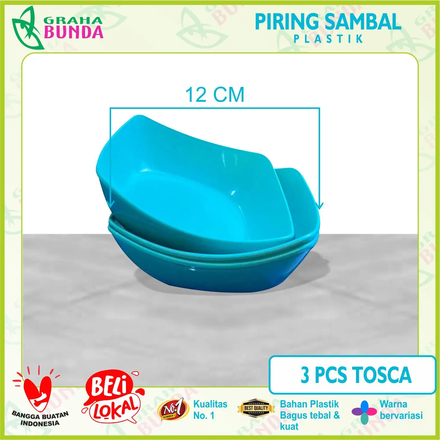 Piring Sambal Toska 3 PCS