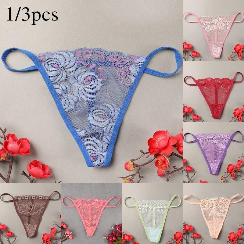 Sexy Lace  Thongs Lingerie G-string Panties V-string Knickers Underwear briefs 7