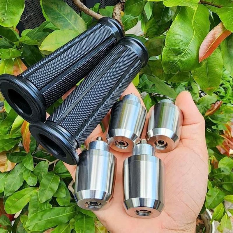 Combo Gù tạ 380gr tặng bao tay kèm ốc và nhôm đóng Inox gắn các dòng xe lưu ý sonic và ex 155 ghi chú thêm nhôm lớn Phụ Kiện Phụ Tùng wave nho do kieng ocinox 304 đồ chơi cục gù fuled gù xemay bao tay gùino x304