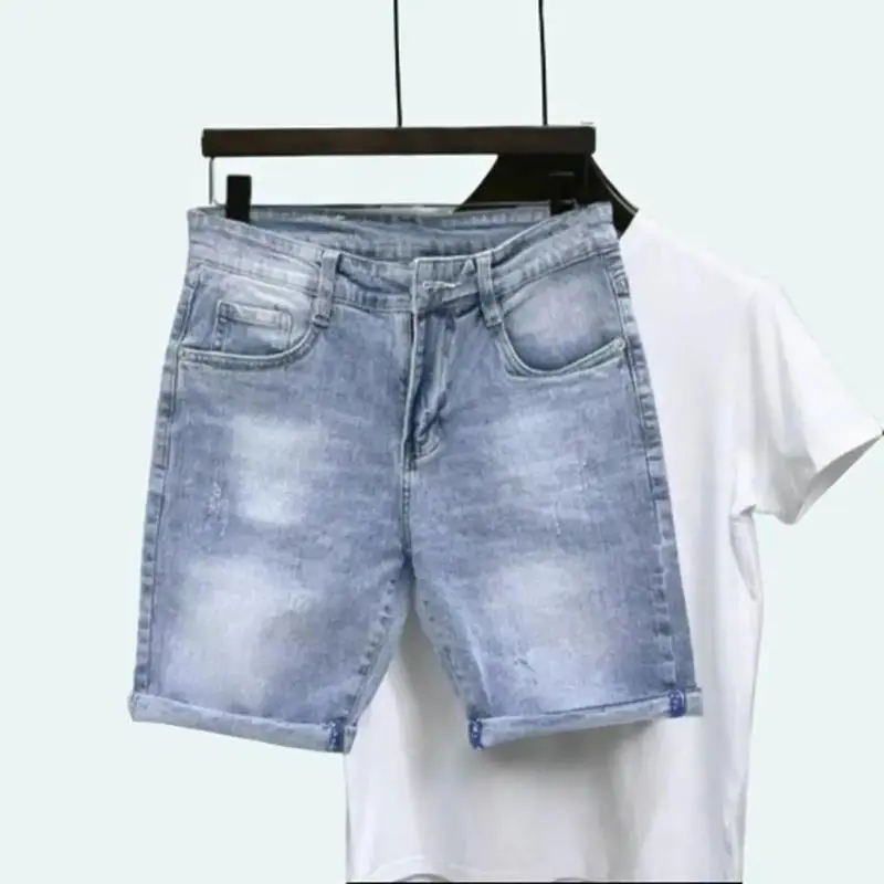Mẫu 245 Quần short jeans nam trơn phong cách hàn màu sắc trẻ trung Menswear Denim Pants Có Túi quan  jean quanjeans  namsale 0