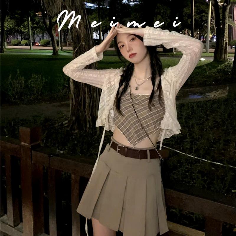 Áo khoác cardigan hè Cardigan dáng ngắn mặc với áo 2 dây Cardigan nữ Meimei SA36 5