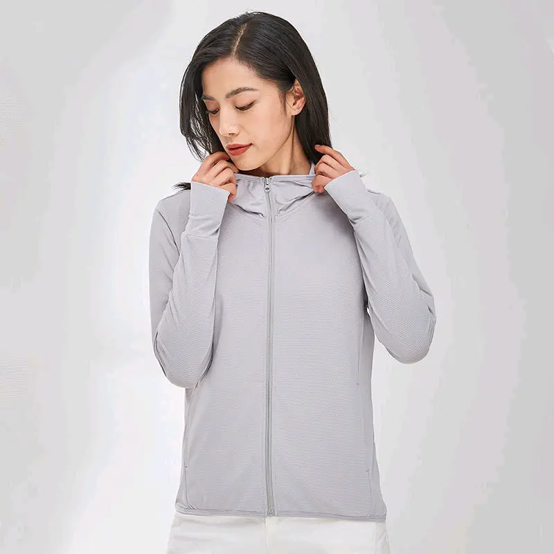 jaket viral anti sinar UV (jaket mesh) pria & wanita Nyaman banyak varian warna Muda Biru Fit