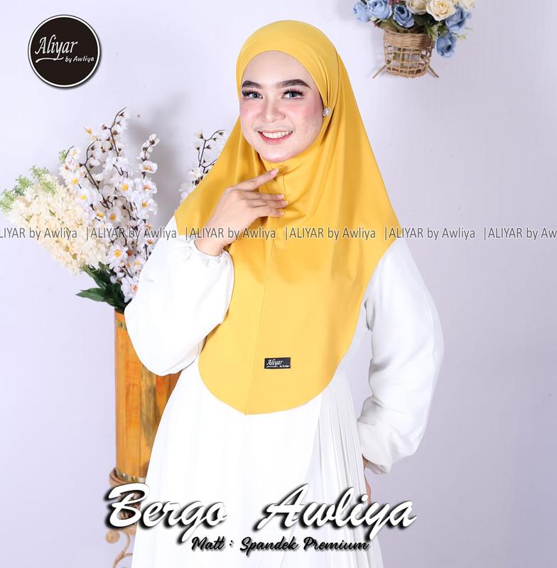 HIJAB BERGO AWLIYA SIZE M SPANDEK PREMIUM ORIGINAL ALIYAR BY AWLIYA 3