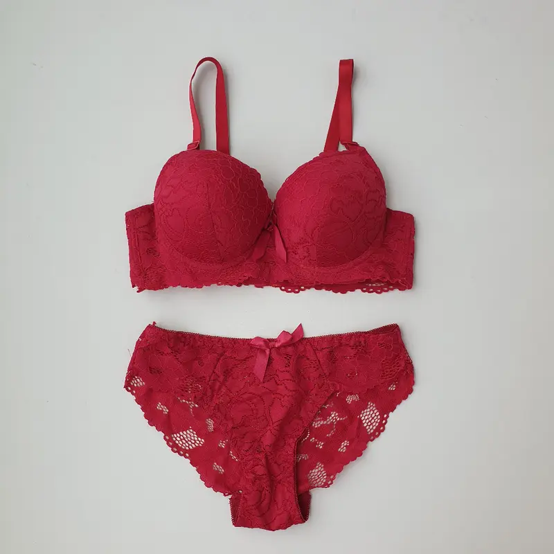 Bra BH Set Kawat Busa Tebal Brukat Cantik Cup B Kait 3 | Size 36 38 40 42 2