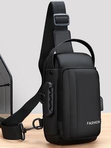 メンズカジュアルショルダーバッグ 多機能ジッパーロック付き 旅行・通勤用 カジュアルでトレンディ 高品質通勤バッグ