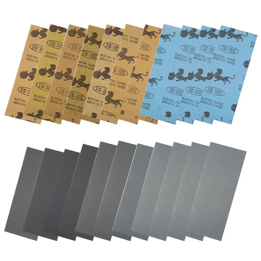 Tấm giấy nhám khô ướt, đánh bóng Grit, có các cấp độ 400 / 600 / 800 / 1000 / 1200 / 1500 / 2000 / 2500 #