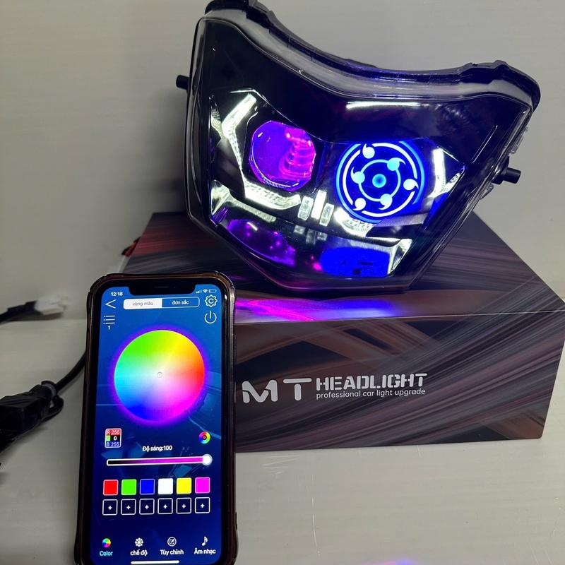 ĐÈN BI CẦU MẮT LÉ 1.5 kết hợp vòng xoay ngẫu nhiên lắp cho wave (50-100-110) BẢO HÀNH 1năm