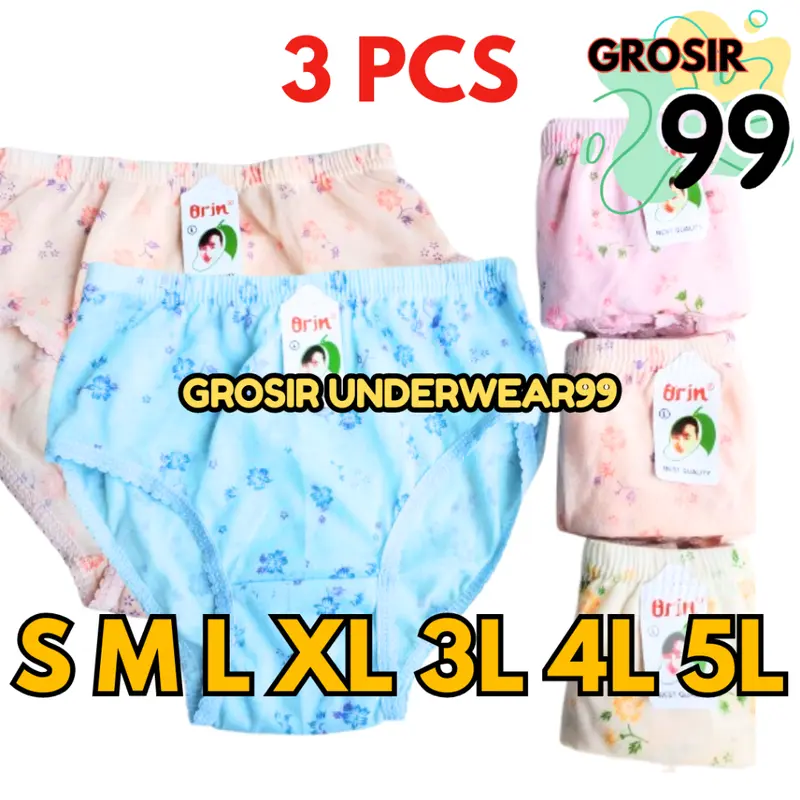 3 PCS CELANA DALAM WANITA MOTIF ORIN GROSIR CELANA DALAM BUNGA GROSIR99 1