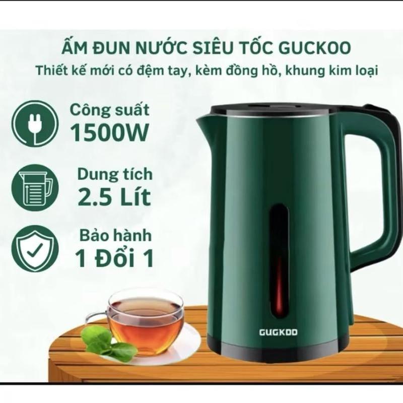 Ấm Đun Nước Siêu Tốc 2 Lớp ST19, Công Suất Lớn 1500W, Ấm Siêu Tốc Dung Tích 2.5L, An Toàn, Tiết Kiệm Điện Bình Đun Nước Đun Siêu Tốc Inox