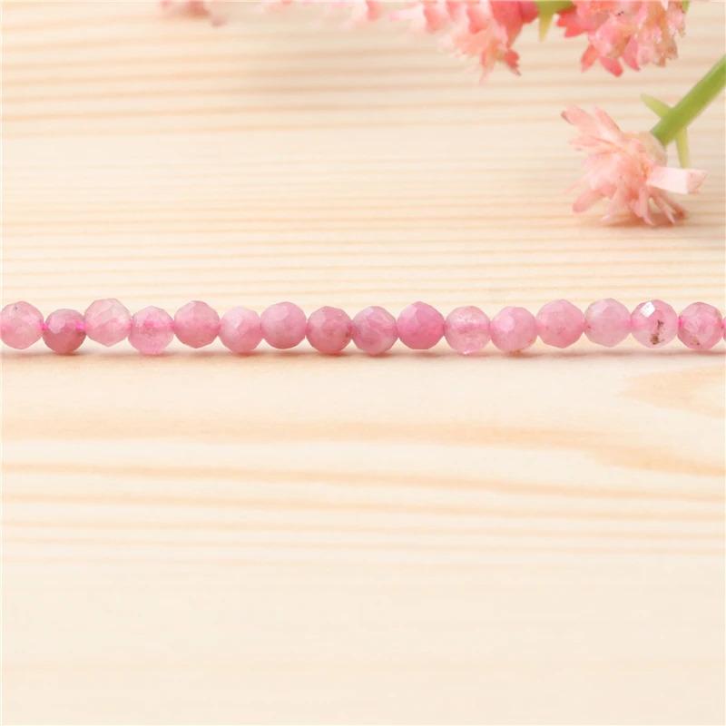 Product Introduction of Natural Stone Garnet Rudy Citrine Malachite Opal Tourmaline  Round Faceted Beads Size 2 3 4MM For Jewelry Making Diy Bracelet 38