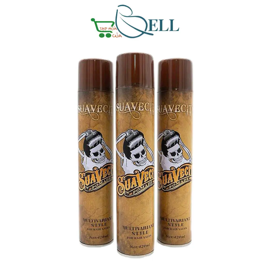 COMBO 3 CHAI Gôm xịt tóc Suavecito, tạo kiểu giữ nếp tóc 24h, keo xịt tóc siêu thơm, Dễ sử dụng