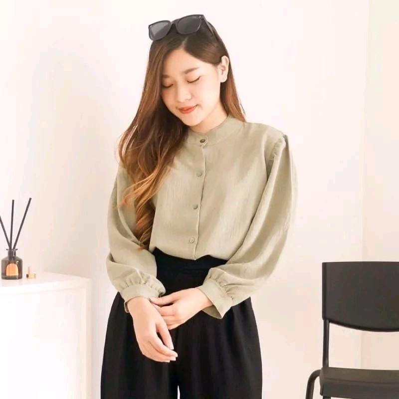 [Lboss] reva blouse cringkle/atasan wanita kekinian/blouse wanita termurah paling trend kemeja viral 2