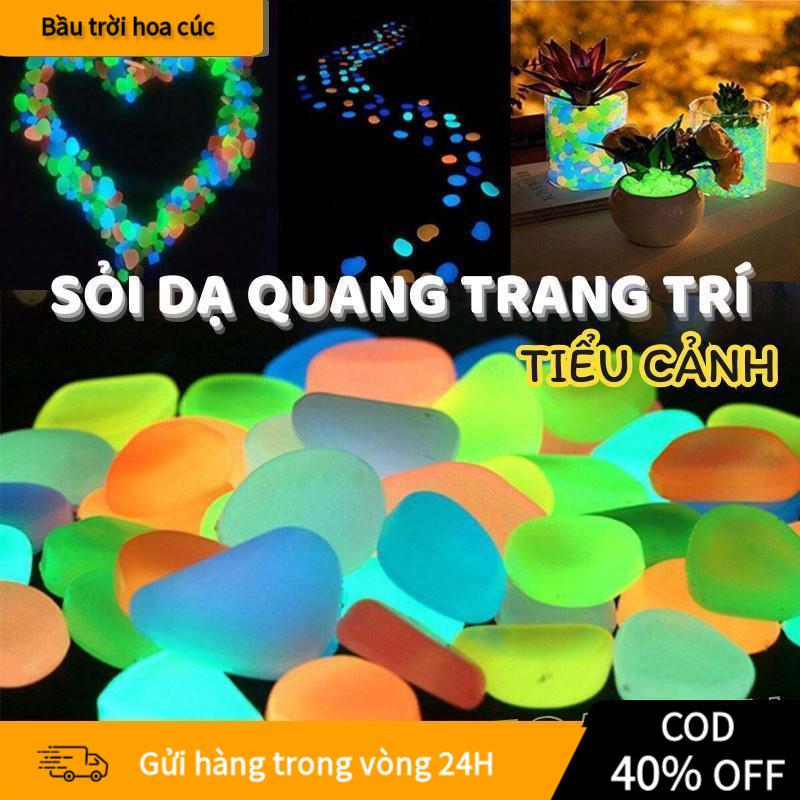 Sỏi Dạ Quang Màu Hỗn Hợp 1.5–2cmĐá Nhân Tạo Phát Sáng Cho Bể Cá, Hồ Cá, Sân Vườn