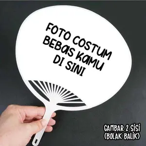 ASTONE Kipas Custom Foto Anime Kertas 28,5 x 20 cm Gambar 2 Sisi Bolak Balik Tanpa Minimal Order Free Desain Kualitas Terbaik