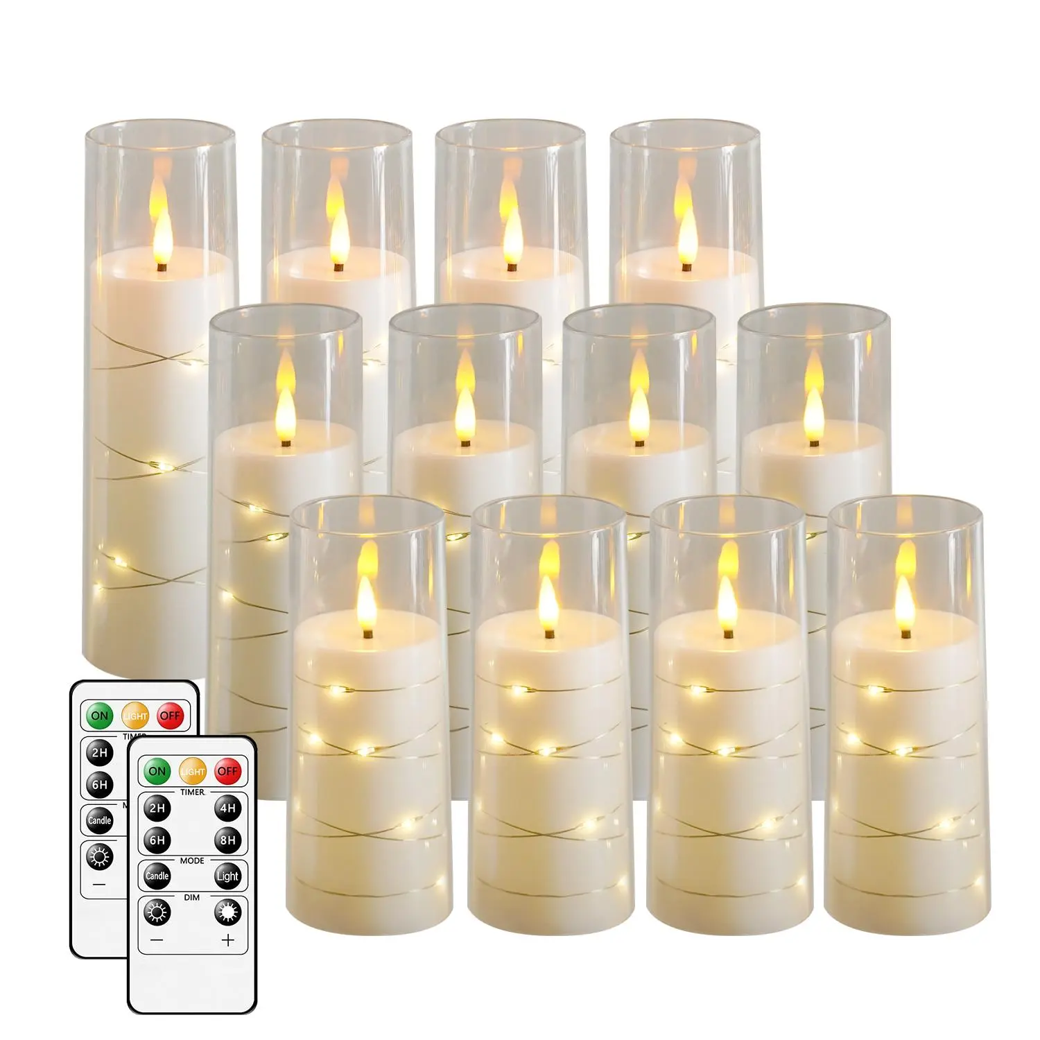 Battery Required LED Candle Light, 1 Set Atmosphere Table Lamp With Remote Control, Flickering Flameless Candle, Decorative Light For Home Party Wedding Festival