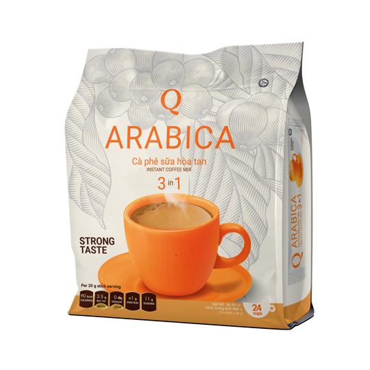 Giá Sỉ - Cà phê sữa Arabica Trần Quang 480g (24 gói dài * 20g) instant Coffee mix 3 in 1